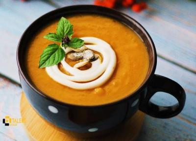 طرز تهیه سوپ کدو حلوایی خوشمزه و آسان برای روزهای سرد پاییزی